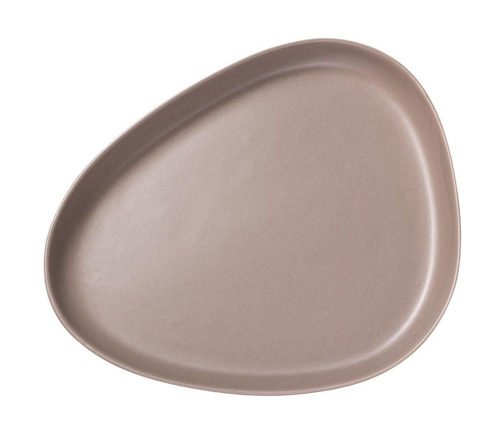 Lind Dna Curve Earthenware Serving Plate, Warm Grey