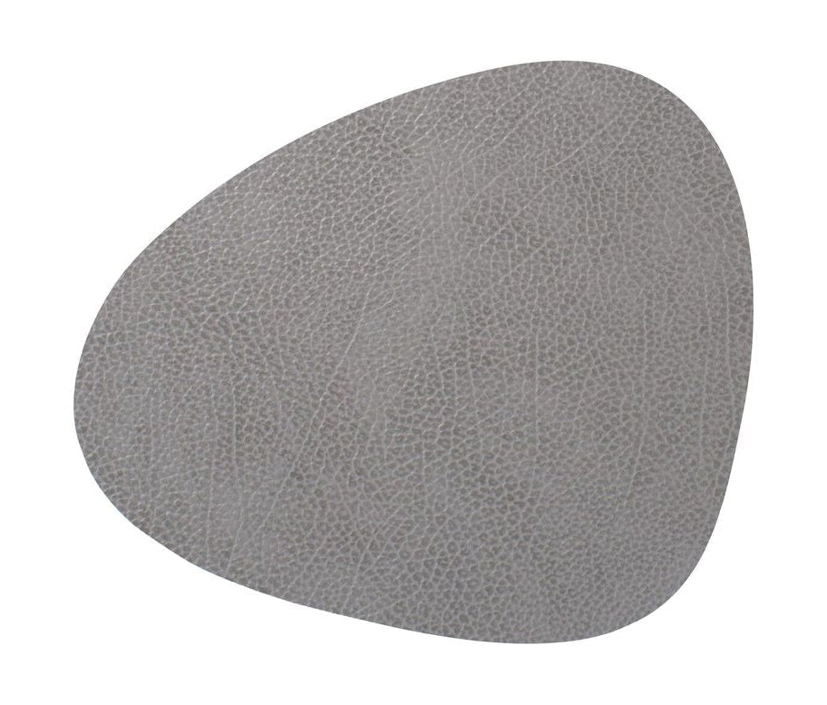 Lind Dna Curve Placemat Hippo Leather L, Anthracite Grey
