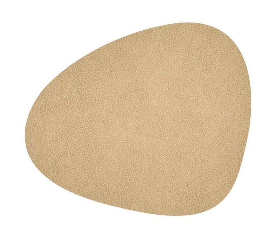 Lind DNA -kurve Placemat Hippo Leather L, sand