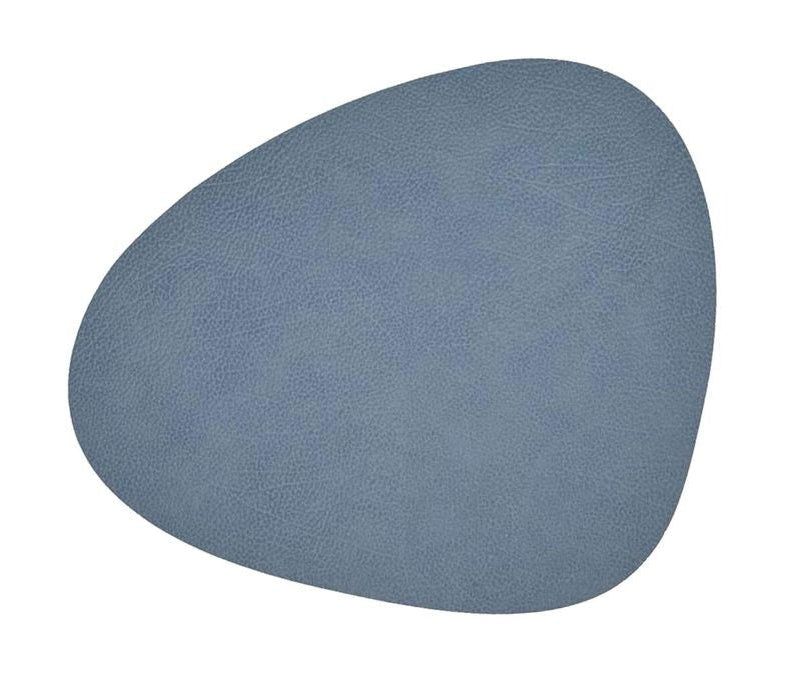 Lind Dna Curve Placemat Hippo Leather M, bleu clair