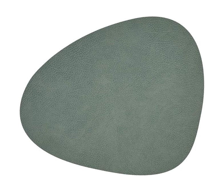 Lind Dna Curve Placemat Hippo Leather M, Pastel Green