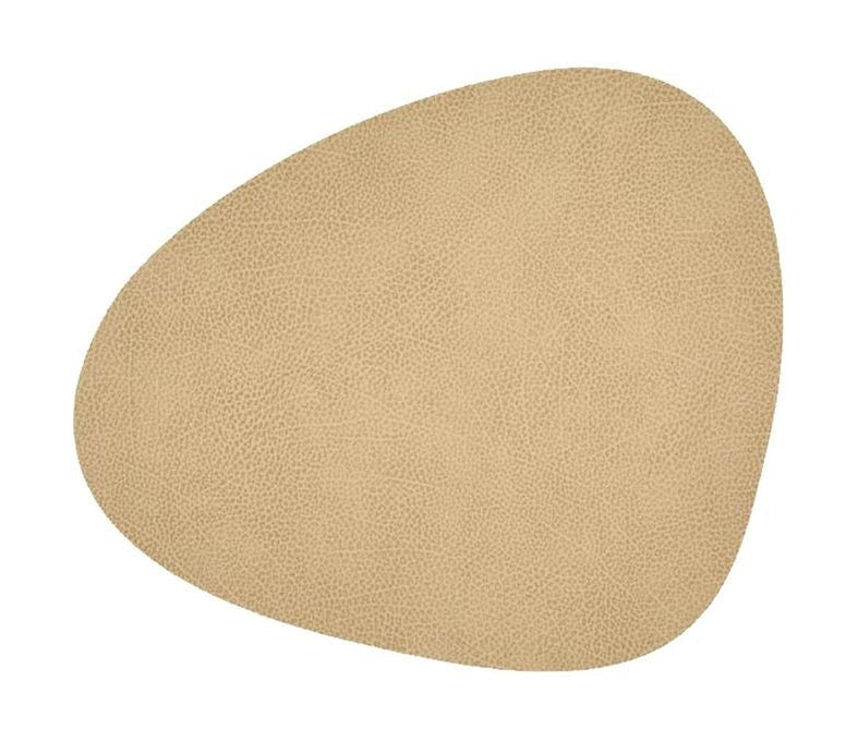 Lind Dna Curve Placemat Hippo Leather M, Sand