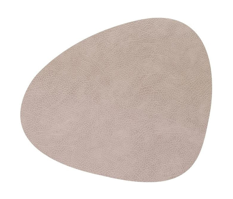 Lind Dna Curve Placemat Hippo Leather M, Warm Grey
