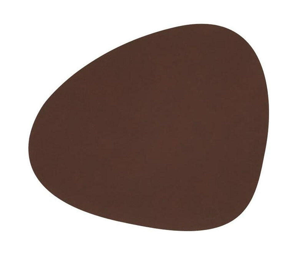 Lind Dna Curve Placemat Nupo Leather L, mørkebrun