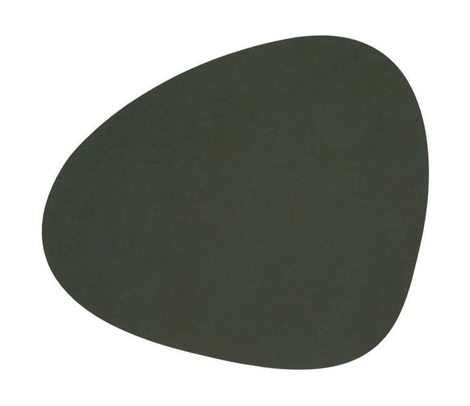 Lind Dna Curve Placemat Nupo Leather L, mørkegrøn