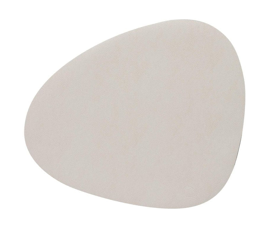 Lind Dna Curve Placemat Serene Leather L, Cream