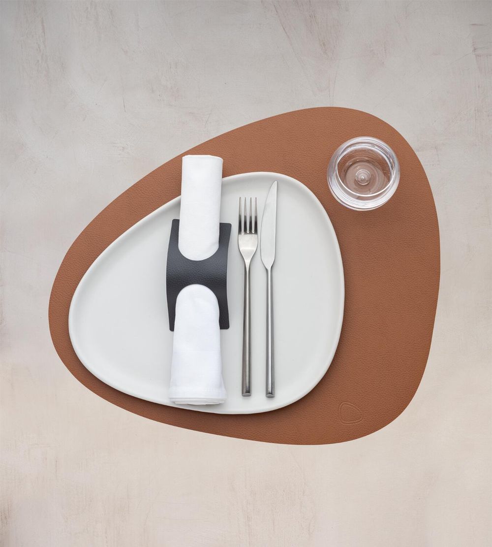 Lind Dna Courbe Placemat Cuir Serene L, Natural
