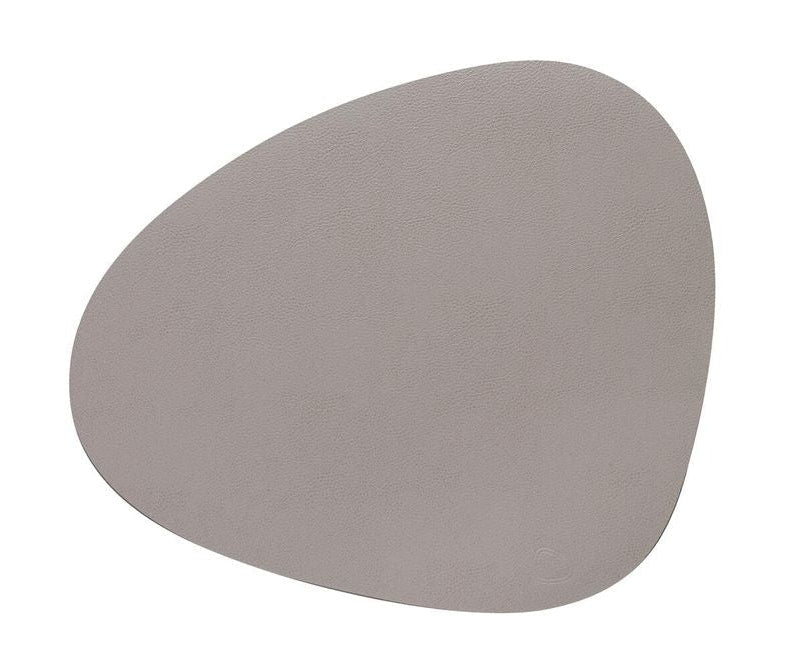 Lind Dna Curve Placemat Serene Leather M, Ash Gray