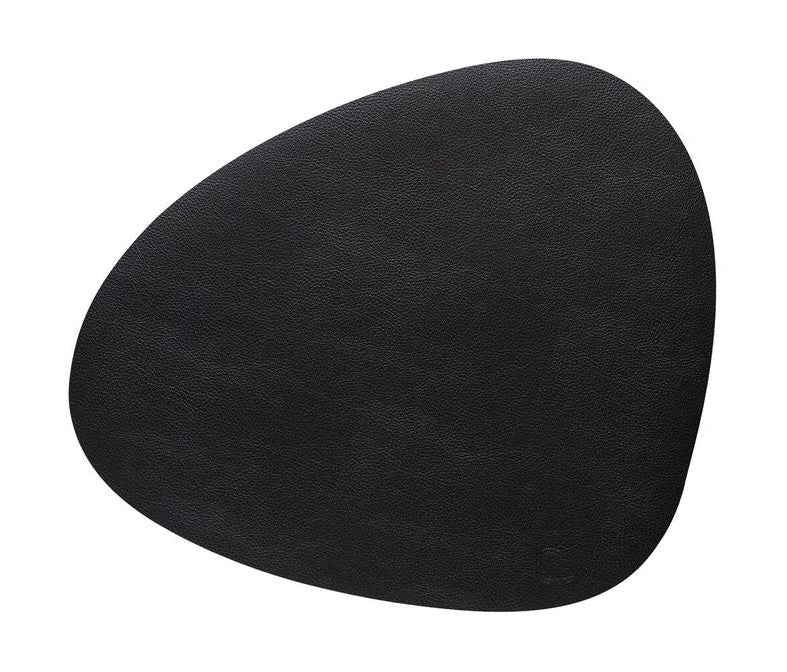 Lind Dna Curve Placemat Serene Leather M, zwart