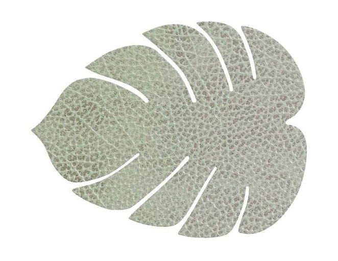 Lind DNA Leaf Glass Coaster Ippone Pelle, verde oliva