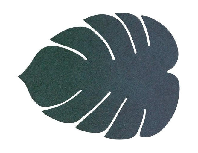 Lind DNA Leaf Glass Coaster Nupo Leather, verde scuro