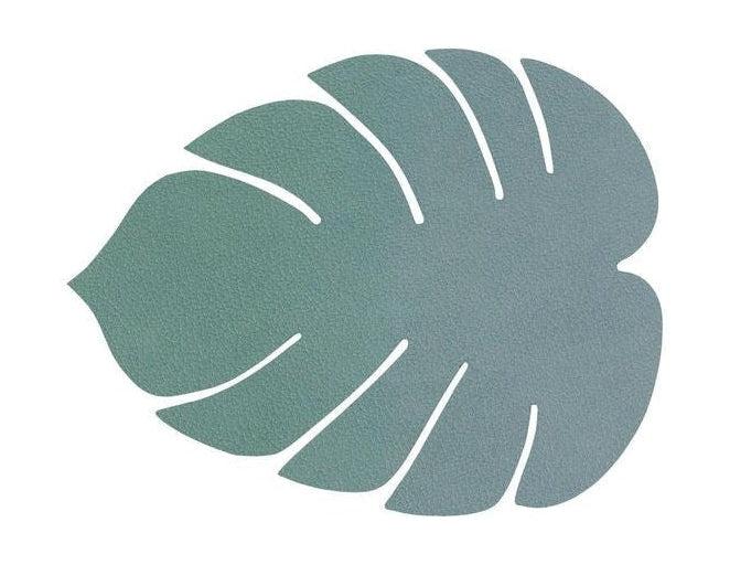 Lind Dna Leaf Glass Coaster Nupo Leather, Pastel Green