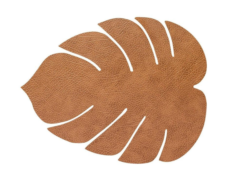 Lind Dna Leaf Placemat Hippo Leather L, Natural