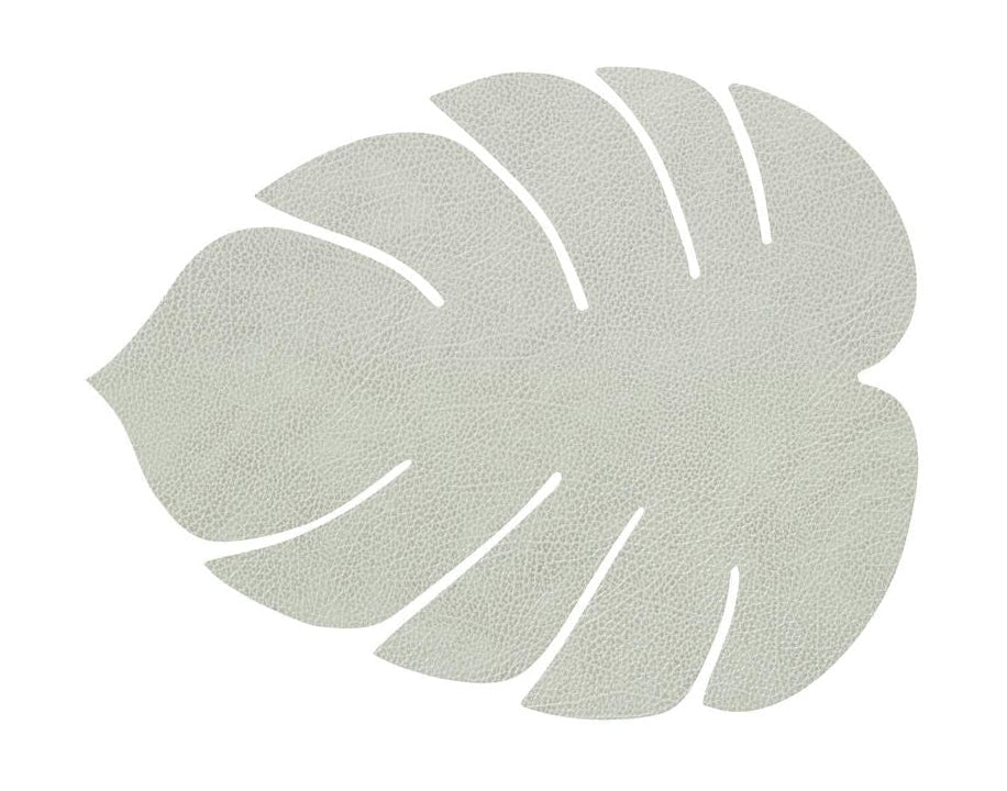 Lind Dna Leaf Placemat Hippo Leather L, Olive Green