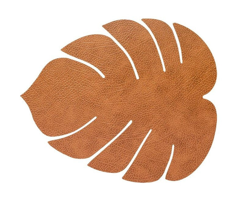 Lind Dna Leaf Placemat Hippo Leather S, Natural