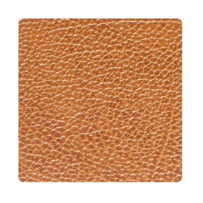 Lind Dna Square Glass Coaster Hippo Leather, Natural