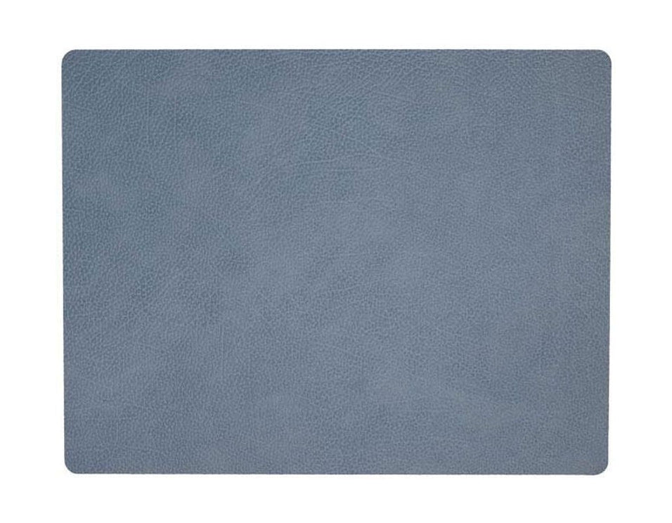 Lind Dna Square Placemat Hippo Leather L, Light Blue