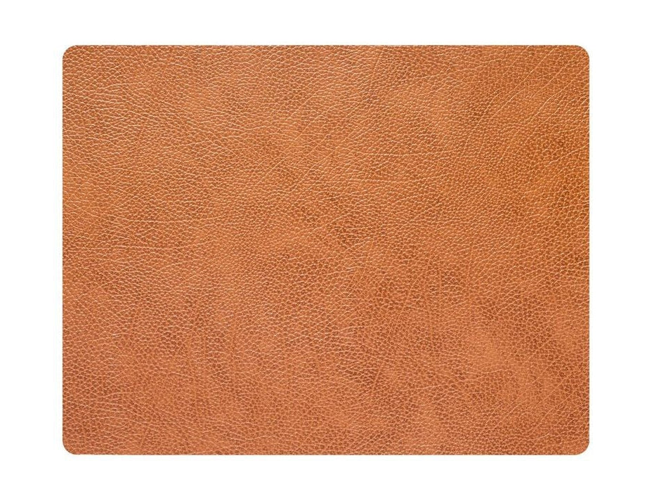 Lind Dna Square Placemat Hippo Leather L, Natural