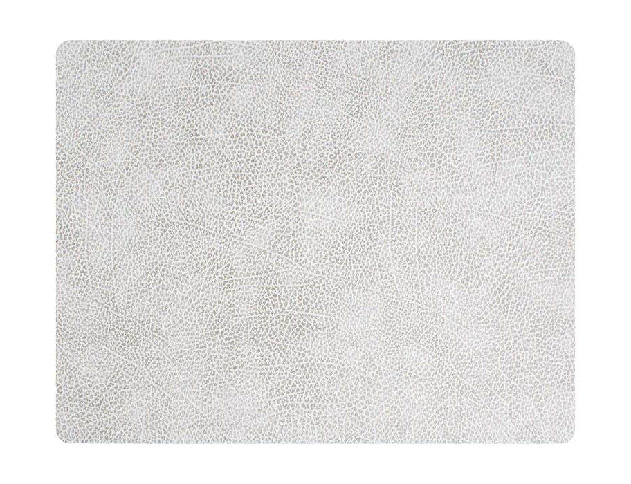 Lind Dna Quadratisches Tischset Hippo Leder L, Weiß Grau