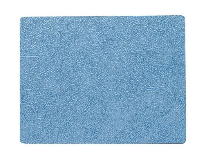 Lind Dna Square Placemat Hippo Leather M, Light Blue