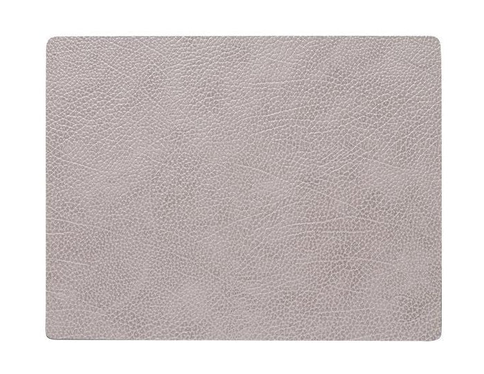 Lind Dna Square Placemat Hippo Leather M, Warm Grey