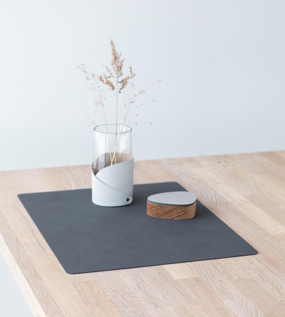 Lind Dna Placemat carré Nupo Leather L, anthracite
