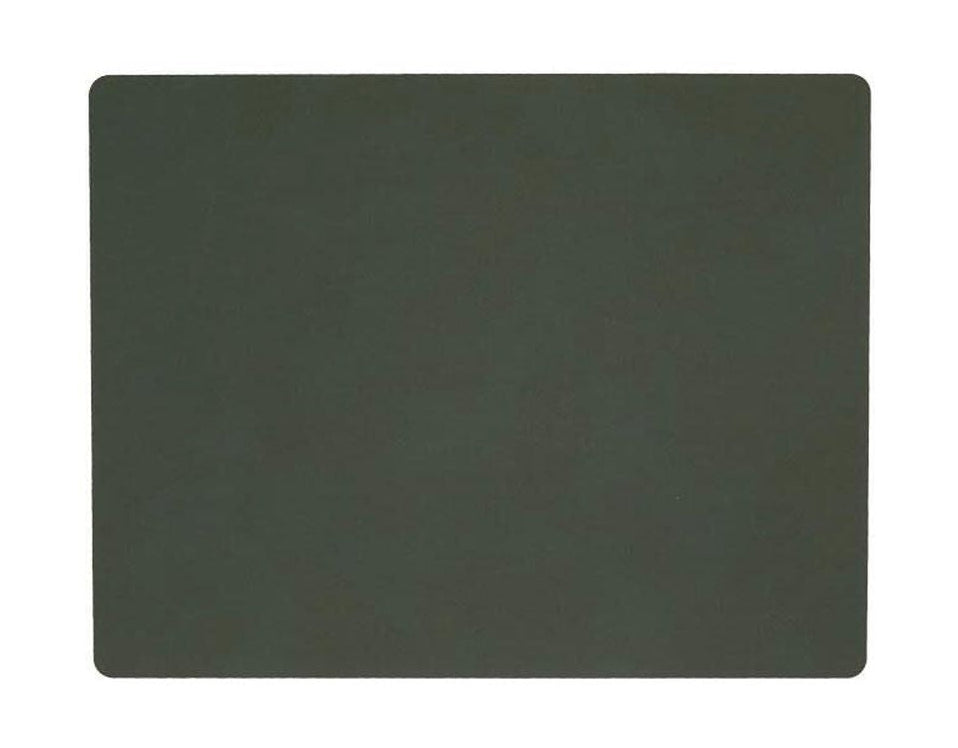 Lind Dna Square Placemat Nupo Leather L, Dark Green
