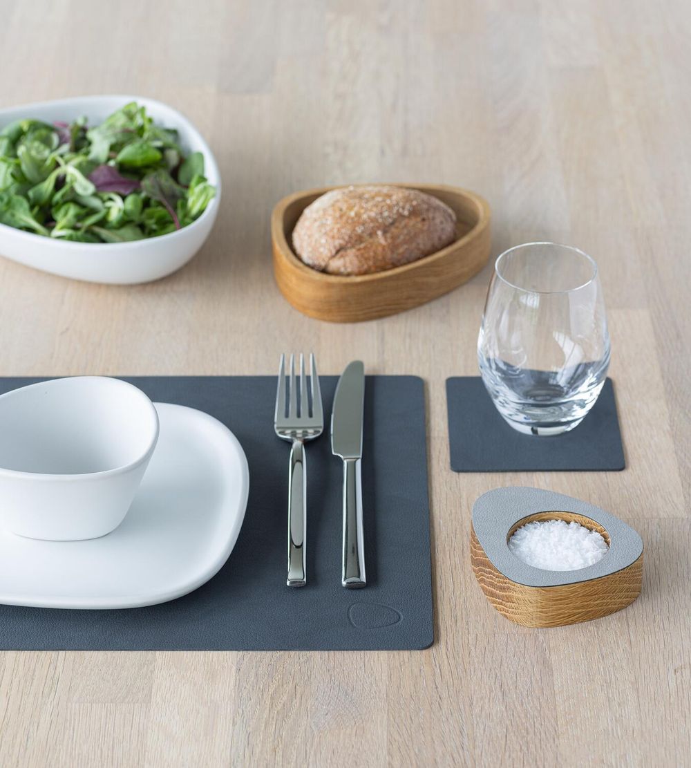 Lind Dna Placemat carré Nupo Leather M, anthracite