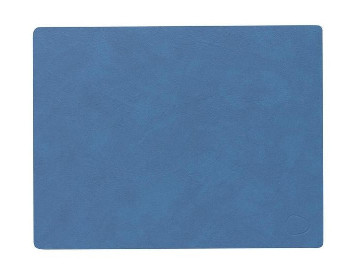 Lind Dna Square Placemat Nupo Leather M, Dark Blue
