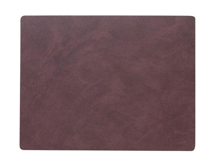 Lind Dna Square Placemat Nupo Leather M, Dark Brown