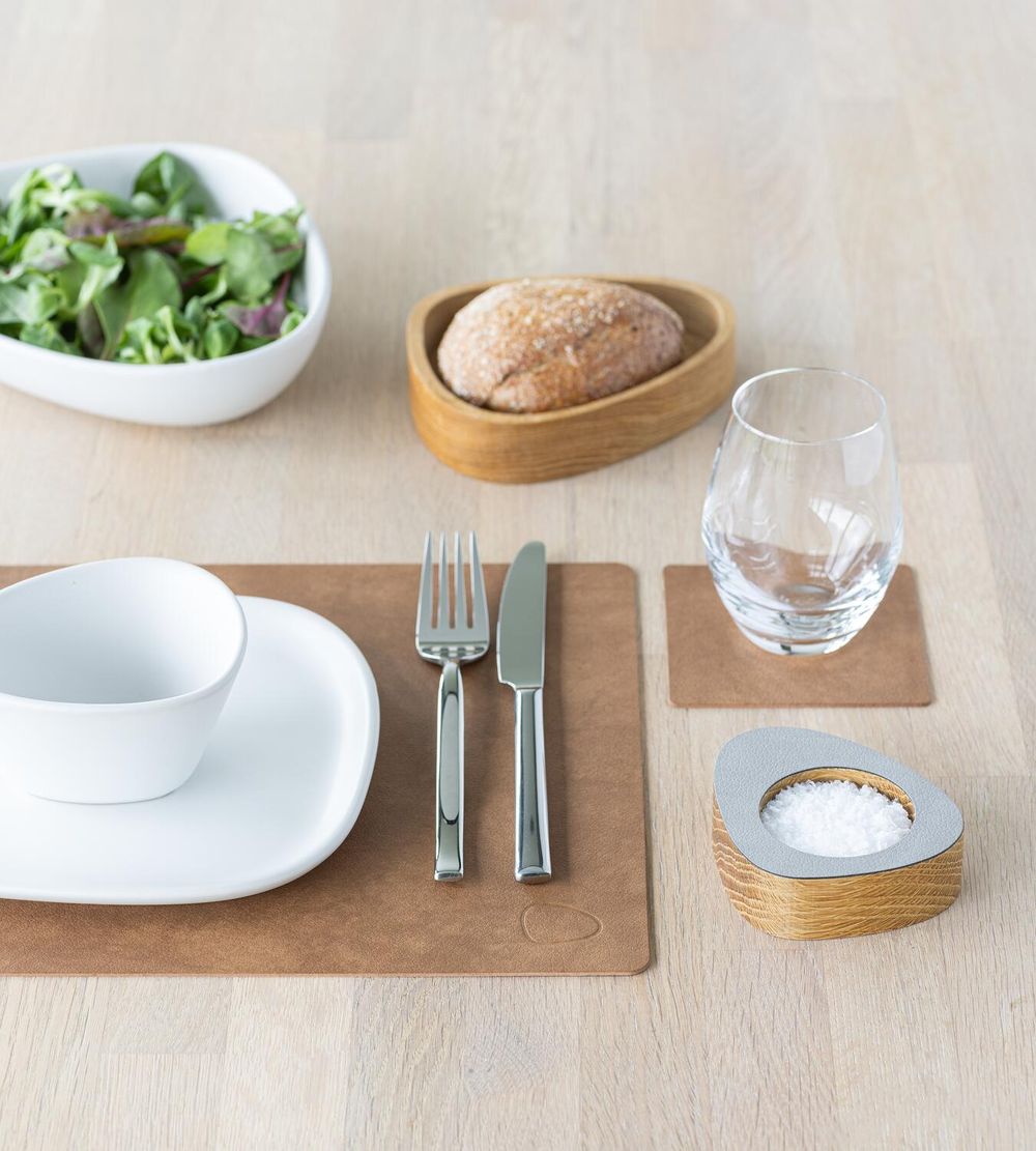 Lind DNA Square Placemat Nupo皮革M，天然