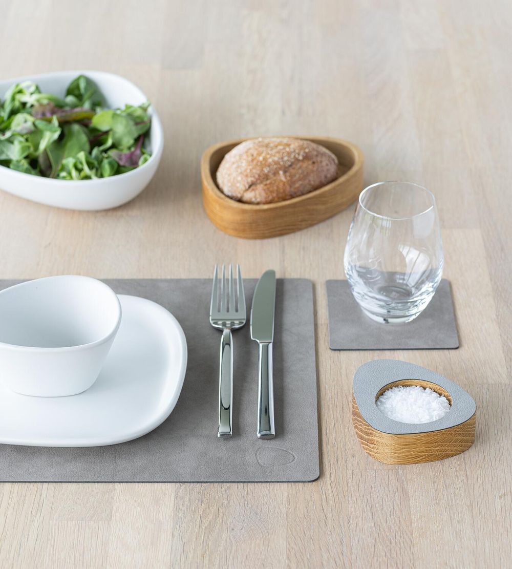 Lind Dna Square Placemat Nupo Leather M, Nomad Grey