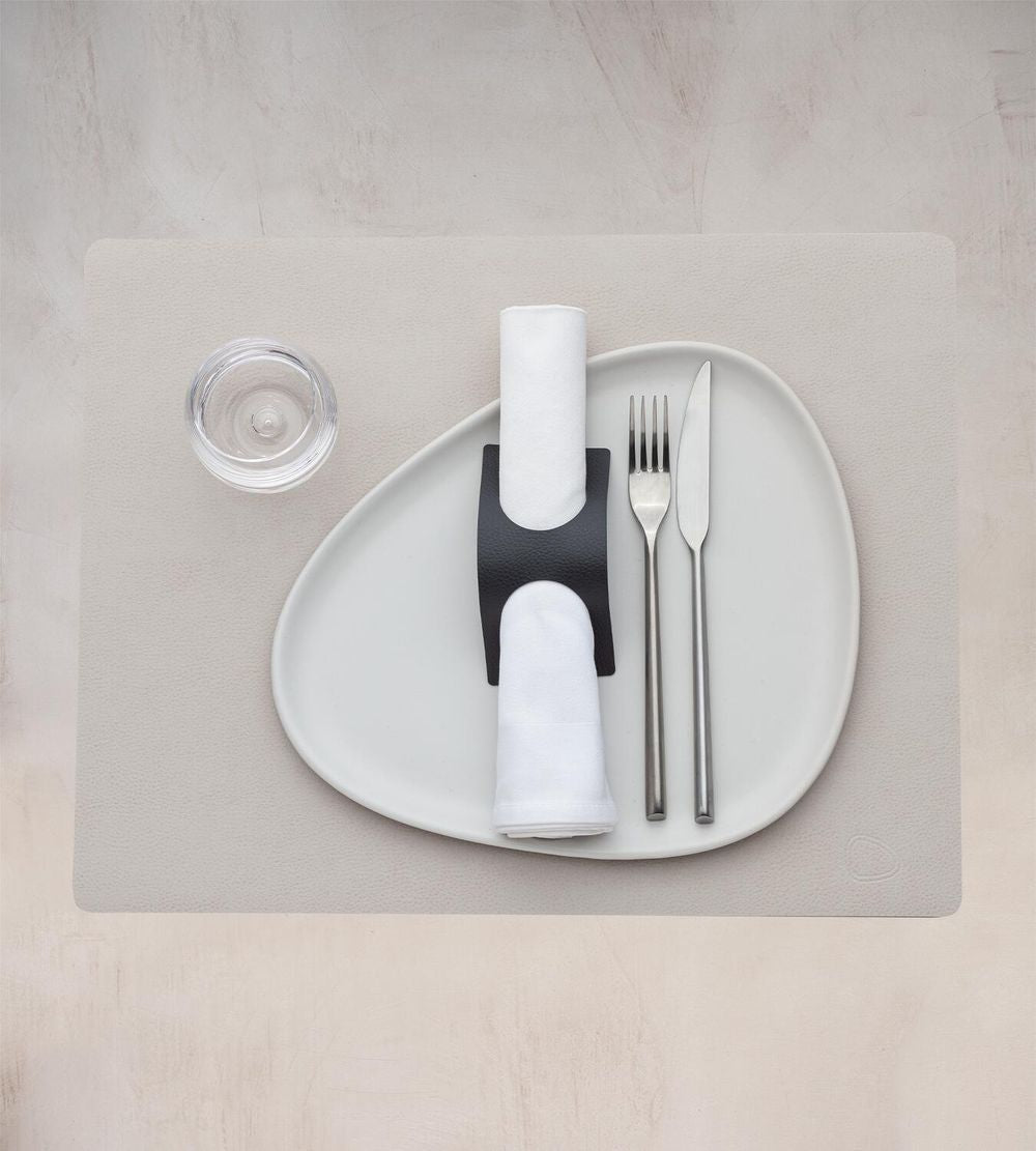 Lind Dna Square Placemat Serene Leather L, Cream