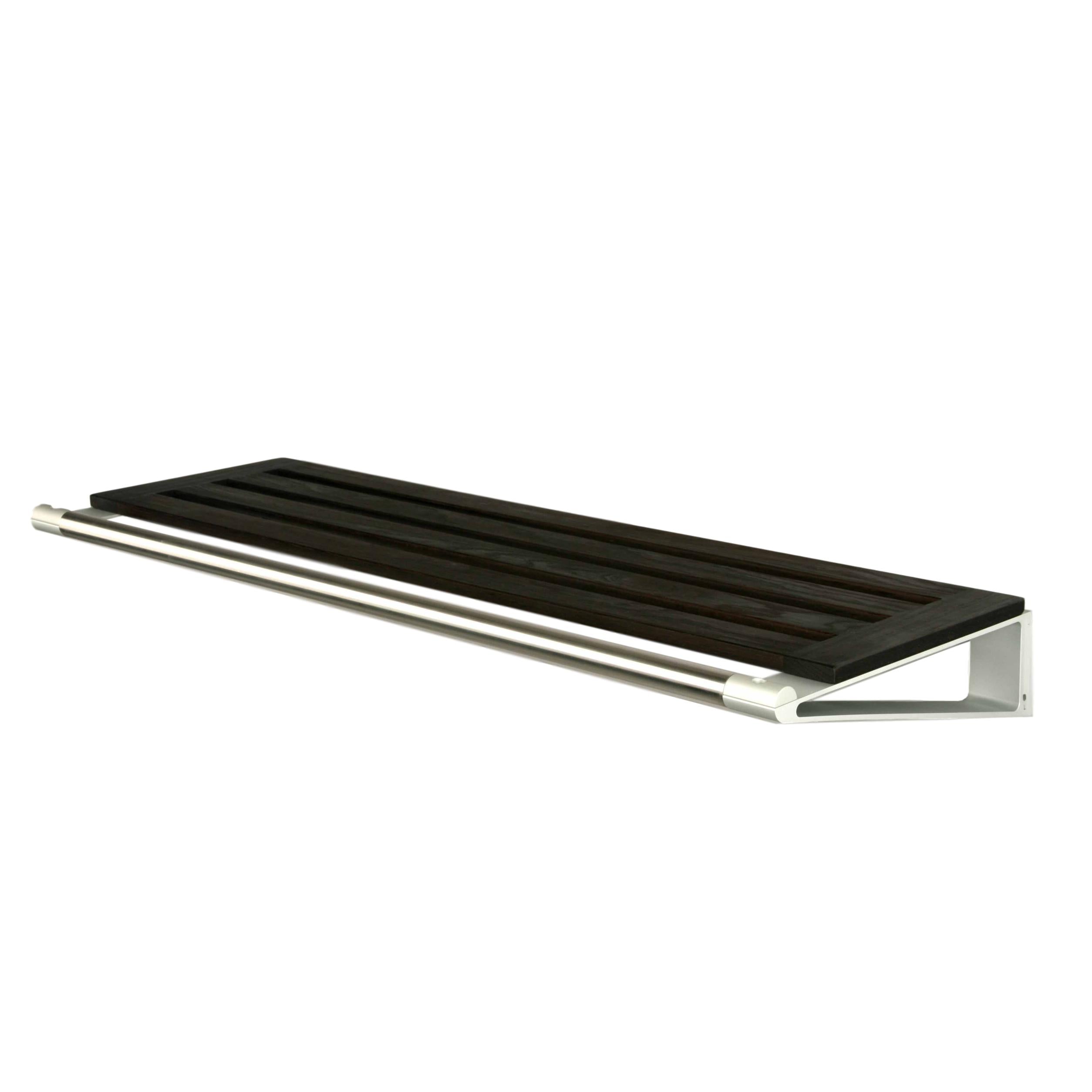 Loca Knax Hat Shelf 40 cm, quercia tabac/alluminio