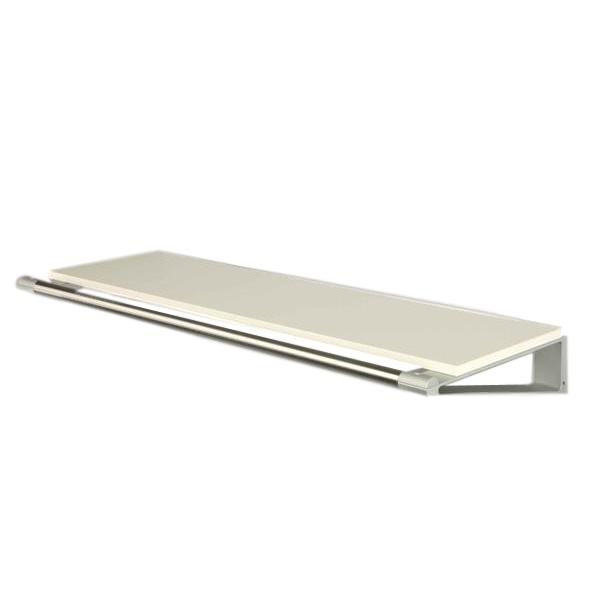 Loca Knax hoedplank 40 cm, wit/aluminium