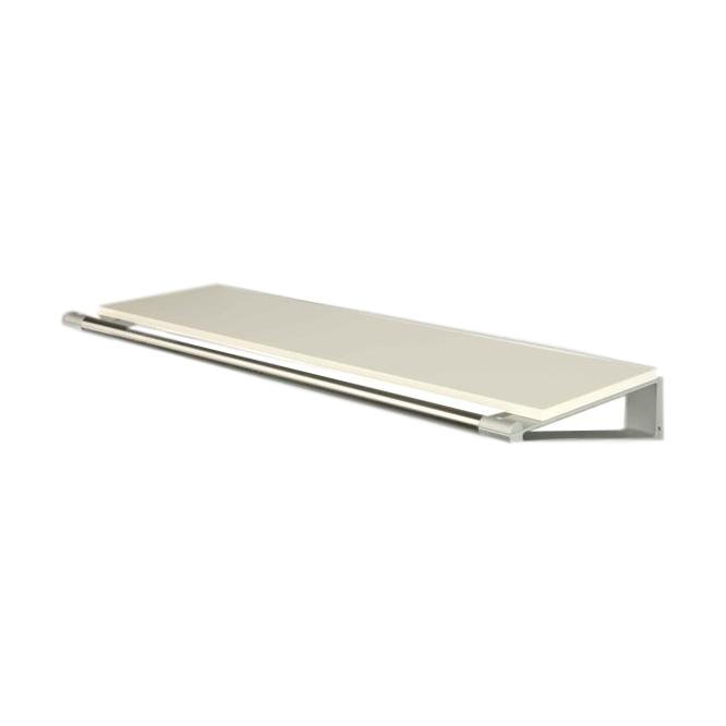 Loca Knax Hat Shelf 40 cm, hvitt/aluminium
