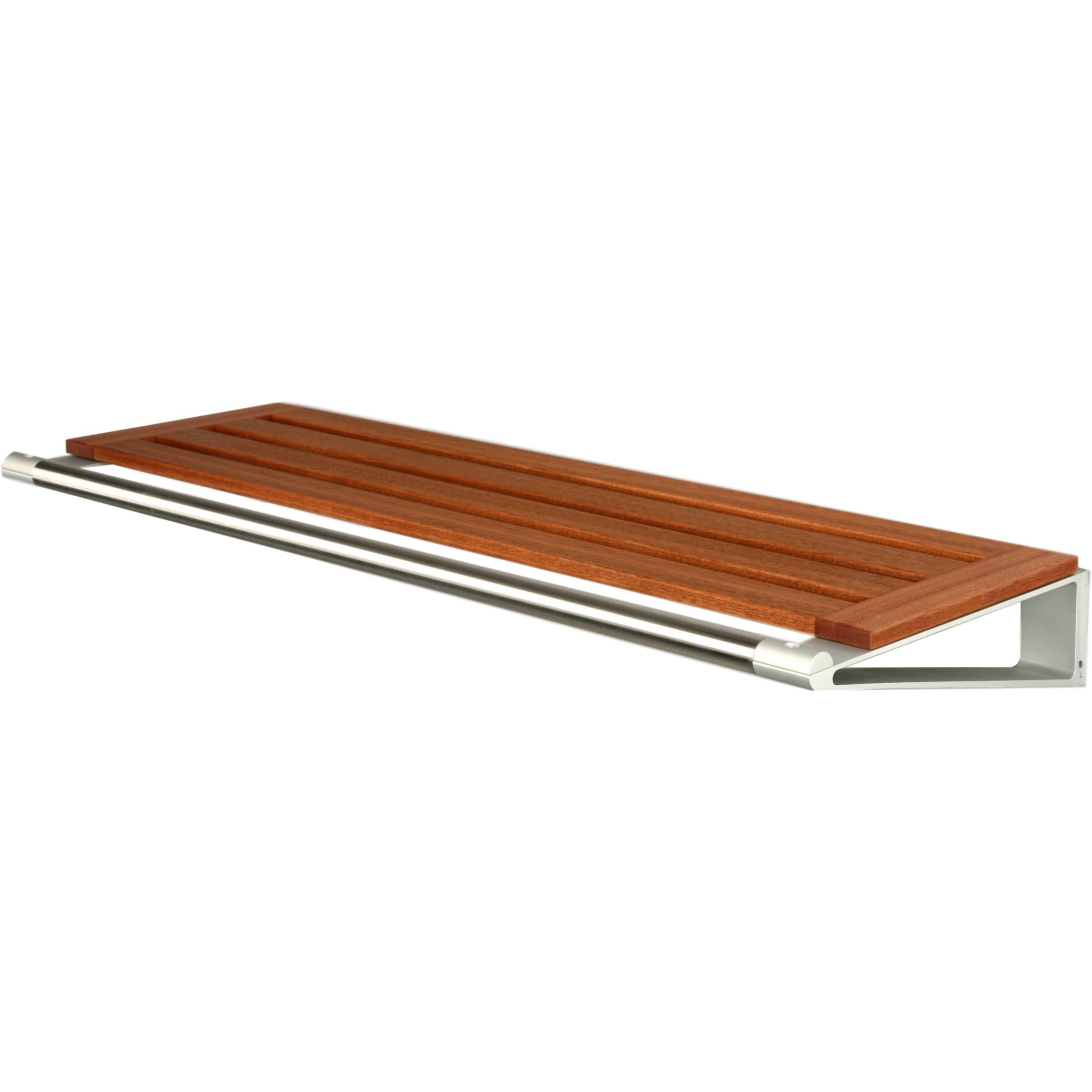 Loca Knax hoedplank 60 cm, mahonie/aluminium