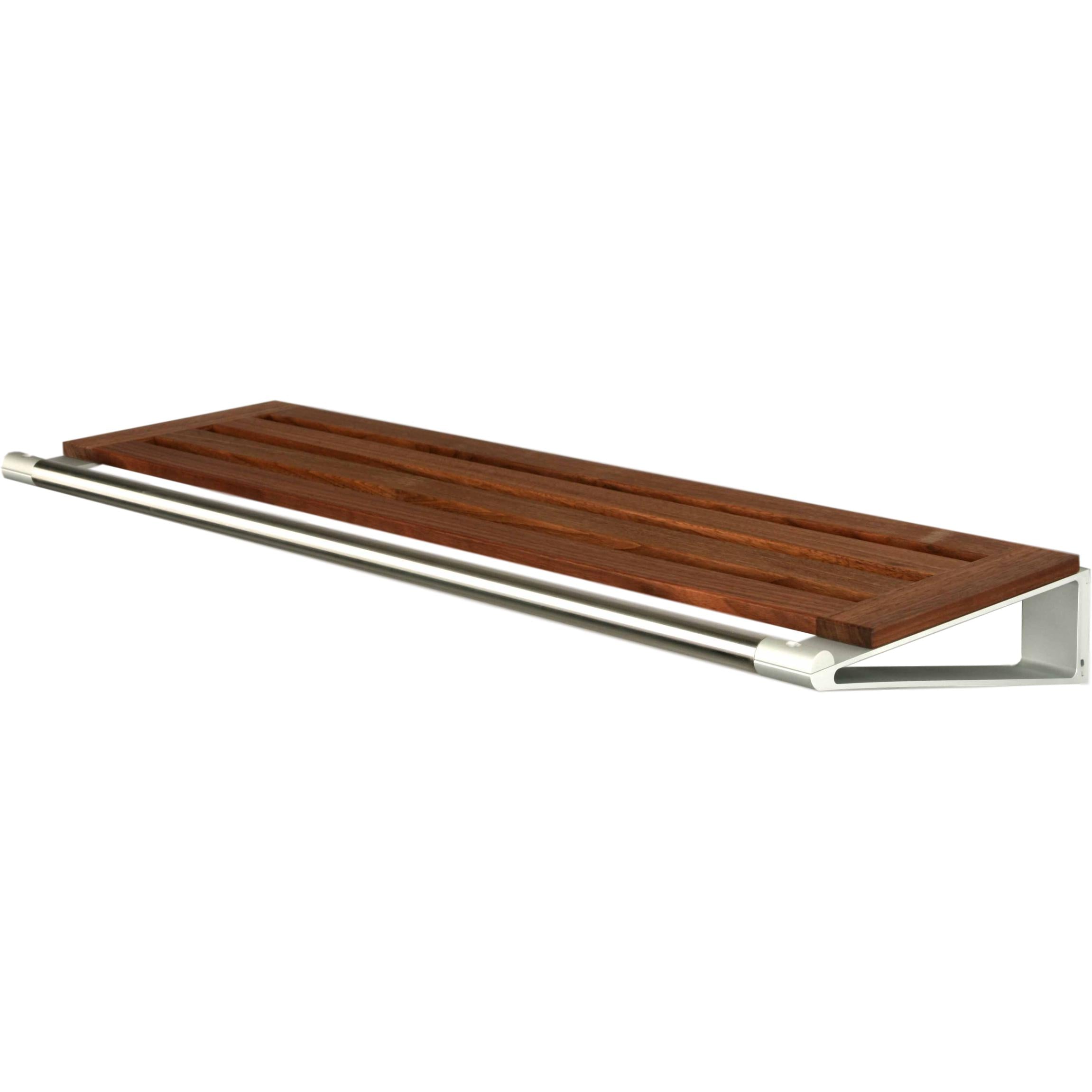 Loca Knax hoedplank 60 cm, walnoot/aluminium