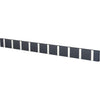 Loca Knax horisontalt frakkstativ 10 kroker, antracitt/grå