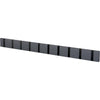 Loca Knax horisontalt frakkstativ 10 kroker, antracitt/svart