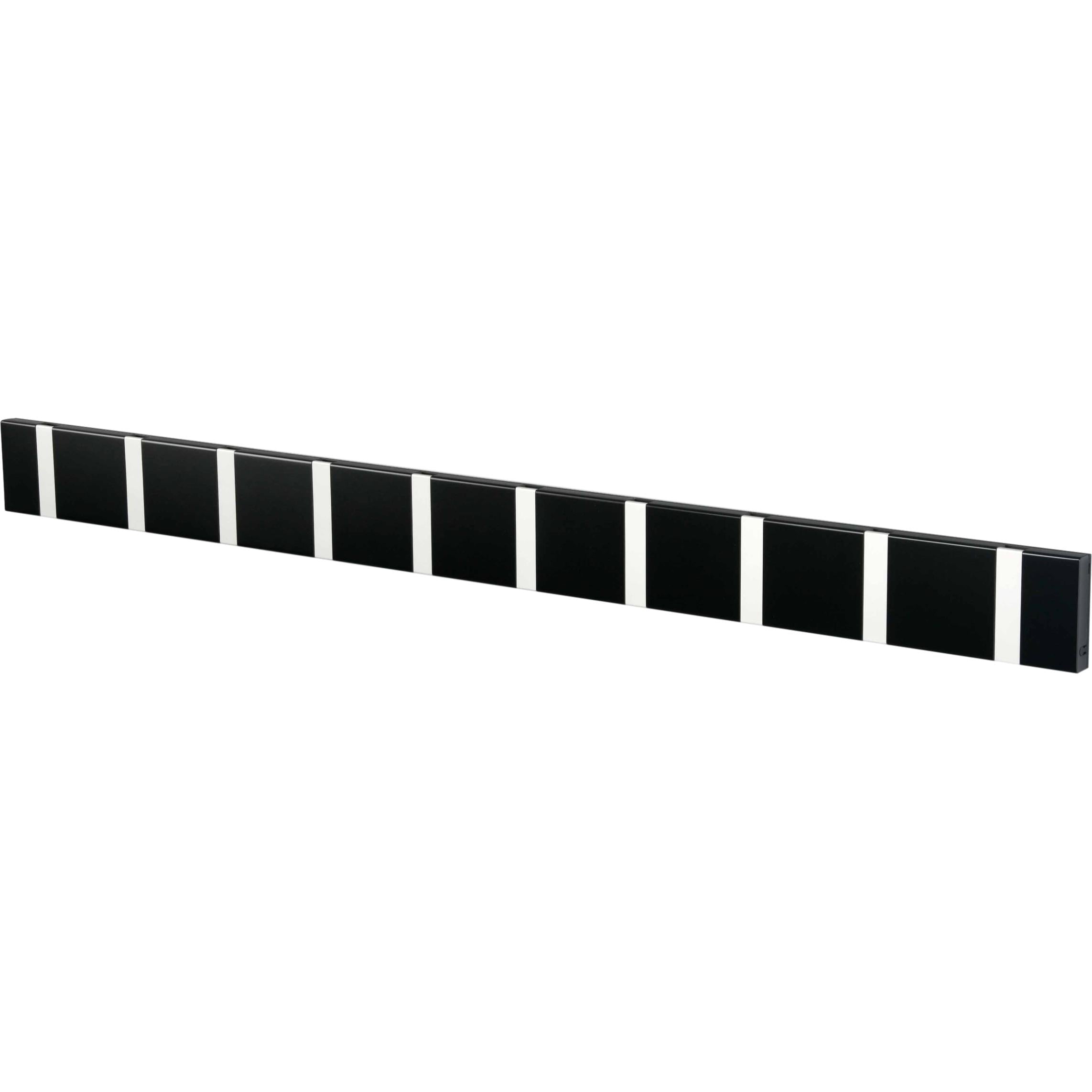 Loca Knax horisontella kappställ 10 krokar, svart/grå