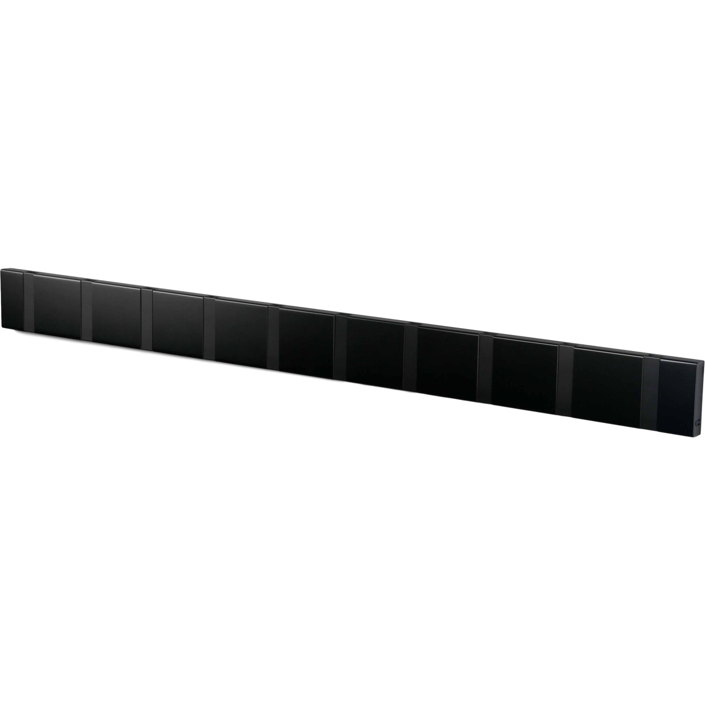Loca Knax horisontalt frakkstativ 10 kroker, svart/svart