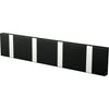 Loca Knax horisontalt frakkstativ 4 kroker, myk svart/grå