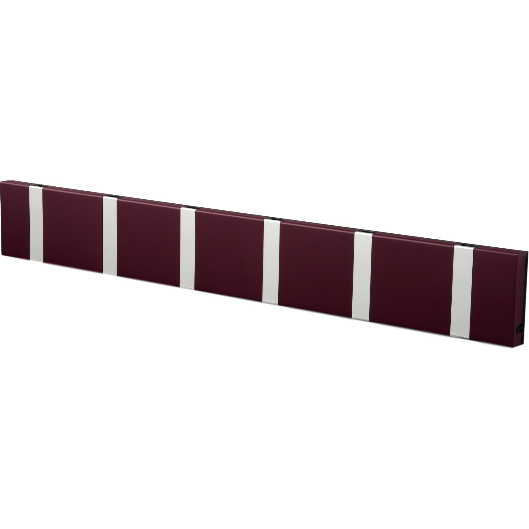 Loca Knax Horizontal Coat Rack 6 ganchos, púrpura/gris