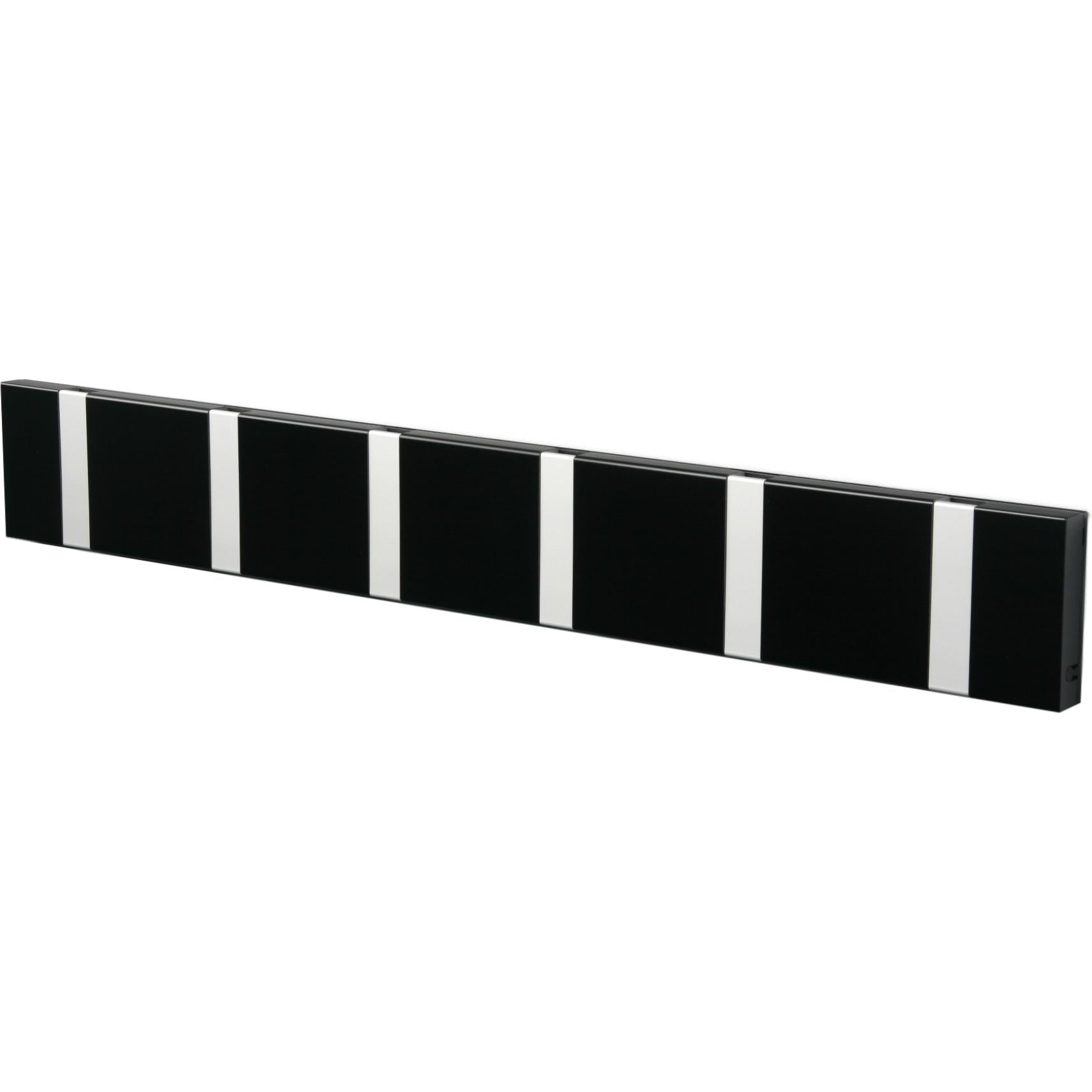 Loca Knax horisontalt frakkstativ 6 kroker, svart/grå