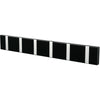 Loca Knax -vaakasuora takkiteline 6 koukkua, musta/harmaa