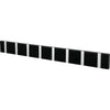 Loca Knax horisontalt frakkstativ 8 kroker, eik svart flekker/grå