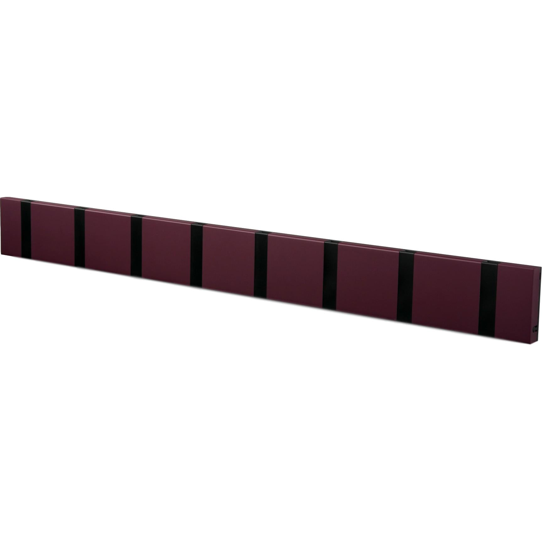Loca Knax Horizontal Coat Rack 8 ganchos, púrpura/negro