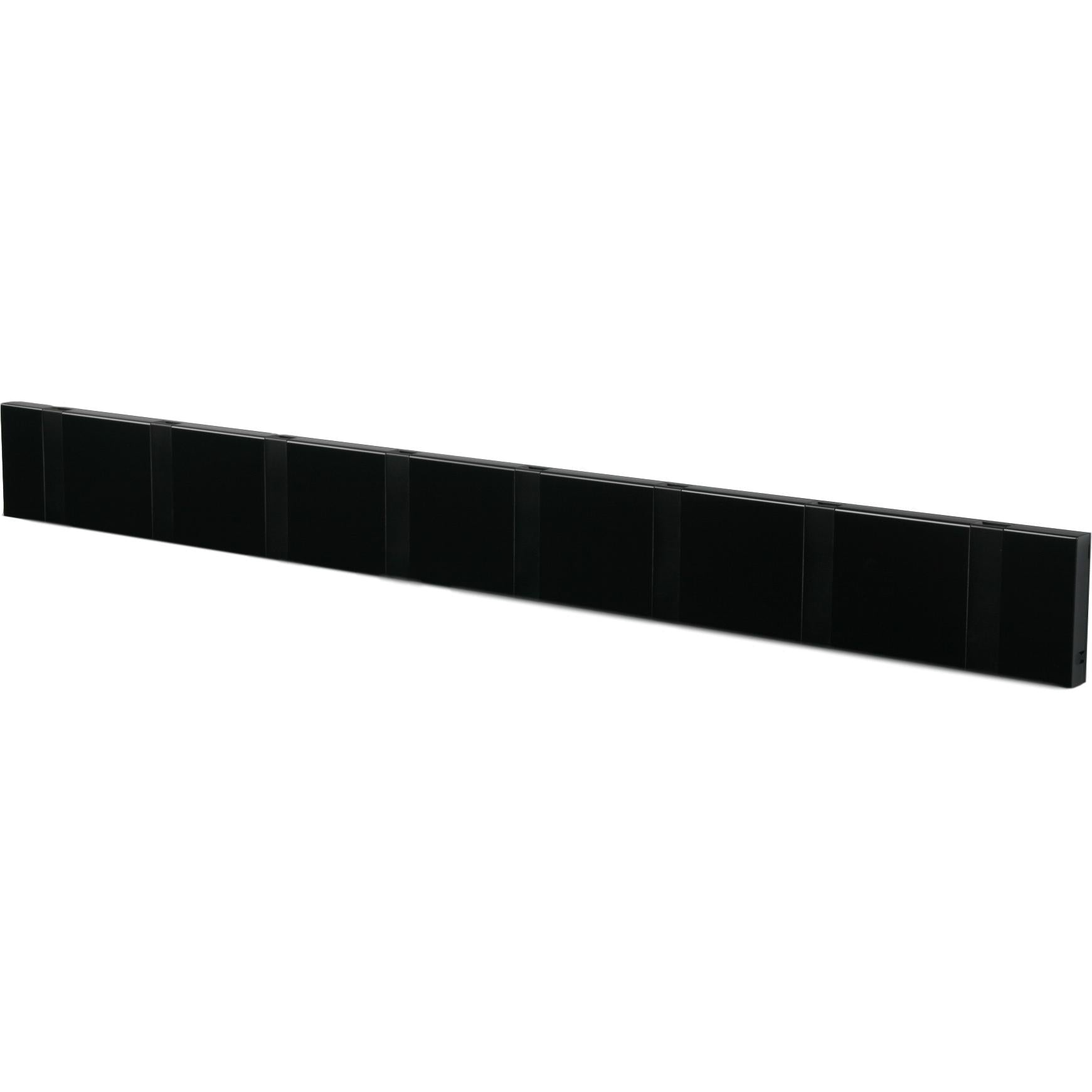 Loca Knax horizontale klaadrek 8 haken, zwart/zwart