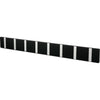 Loca Knax horisontalt frakkstativ 8 kroker, myk svart/grå